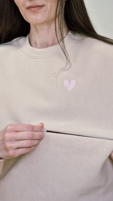 Breastfeeding sweater HEARTS